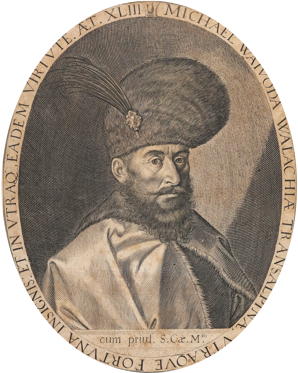 Portret al domnitorului Mihai Viteazul, gravură 1601